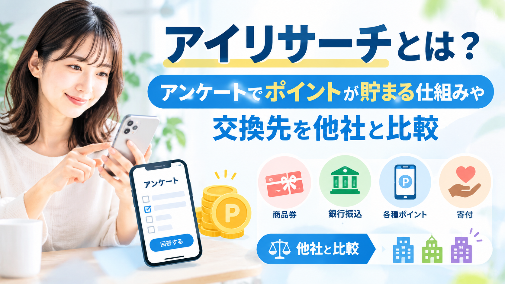 アイリサーチとは?アンケートでポイントが貯まる仕組みや交換先を他社と比較